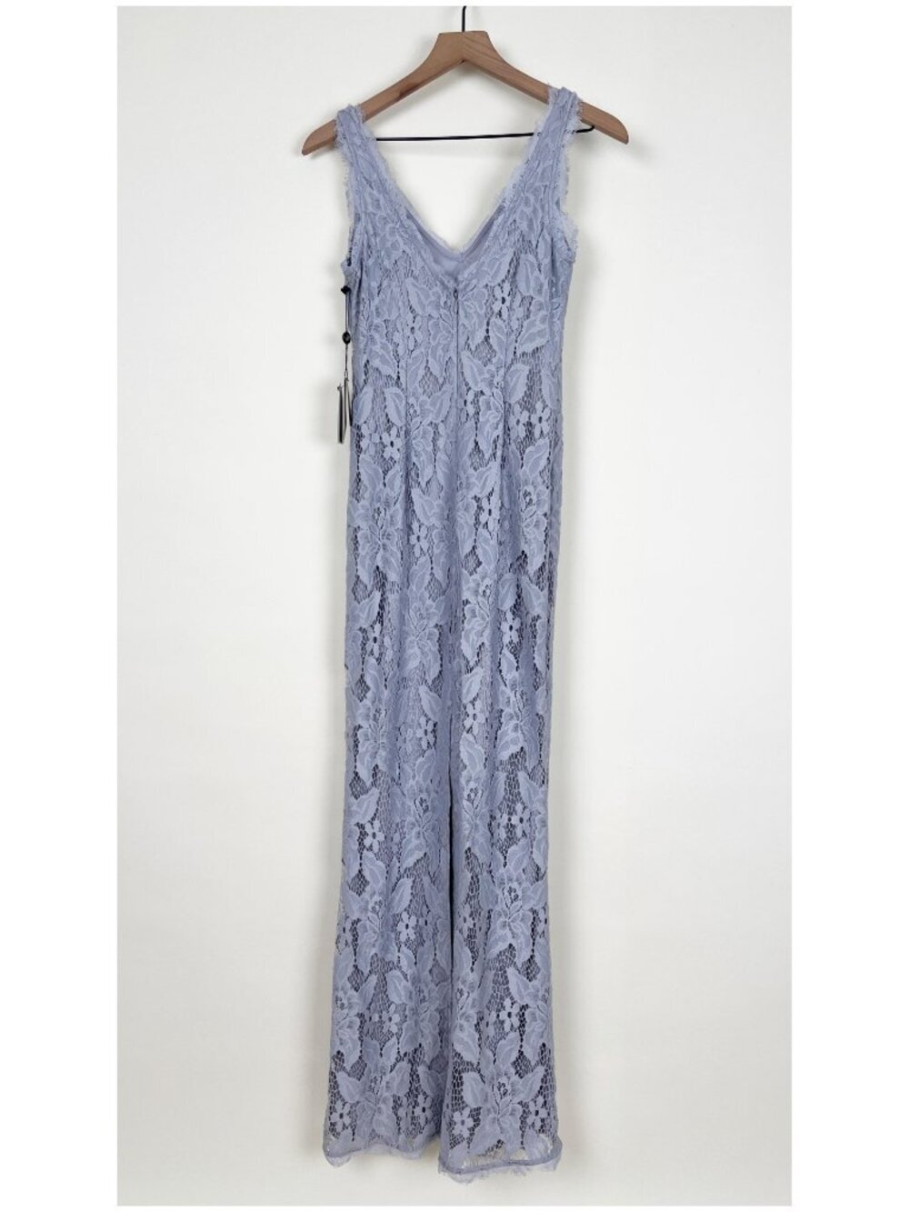 New Adrianna Papell Lace Gown Maxi Dress Sleeveless Wedding Guest Black Cocktail - Picture 9 of 11